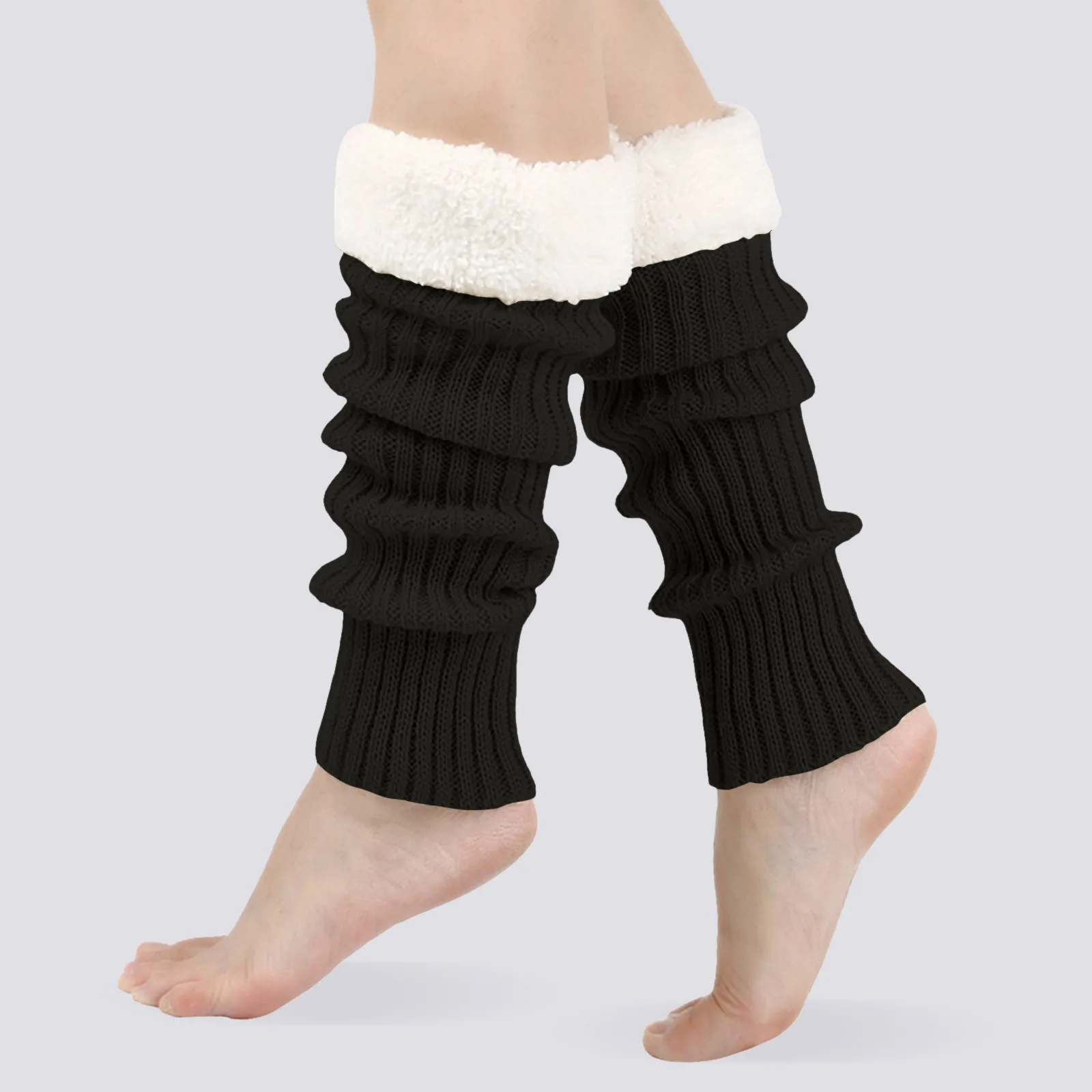 Women'S Leg Warmers 80'S Knitted Leg Warmers Suitable For Ballet Figure Skating Yoga Party Teenagers Neon Slipper Socks