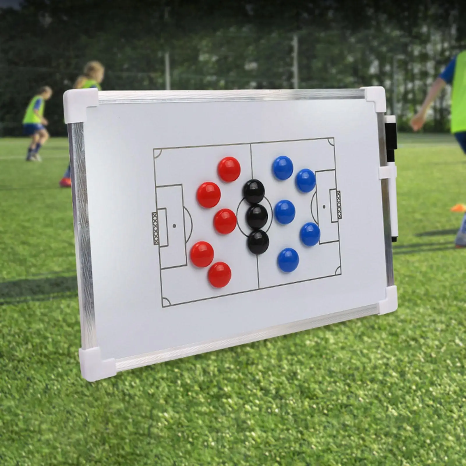 

Basketball Coaching Board Double Sided Erasable Clipboard with Marker Lightweight Aluminum Alloy for Coaches Training Session