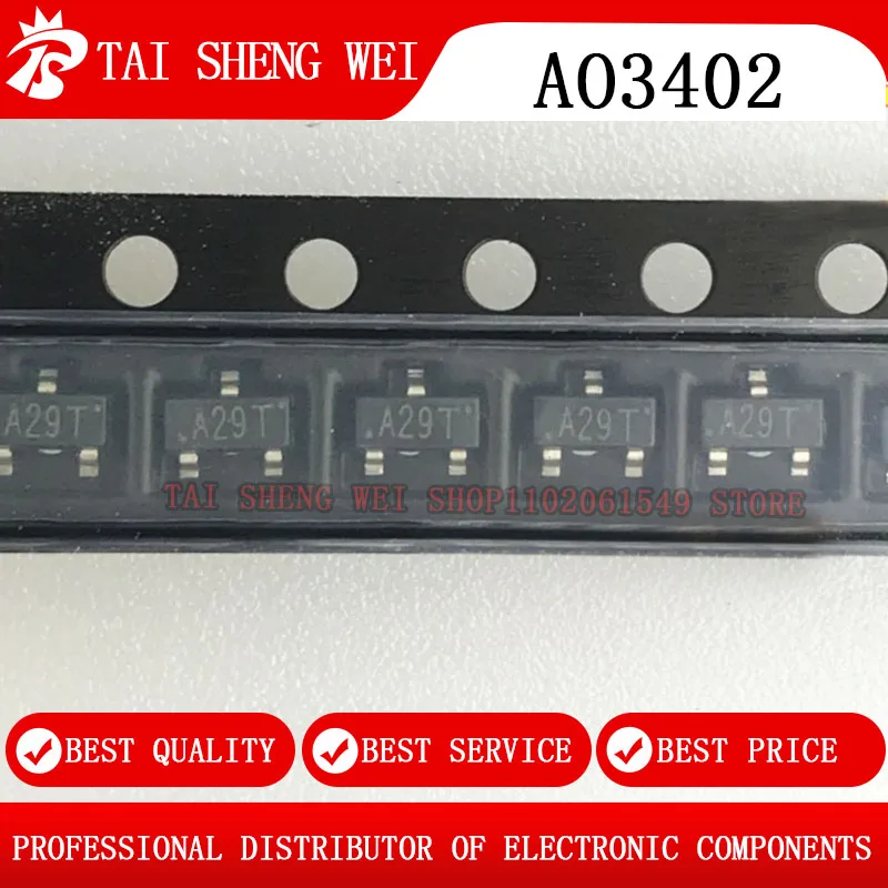 50pcs AO3407 SOT23-3 AO3400 AO3401 AO3402 AO3404 AO3406 A09T A19T A29T A69T MOSFET A79T AO3413 AO3415 AO3415A AO3416 SOT-23