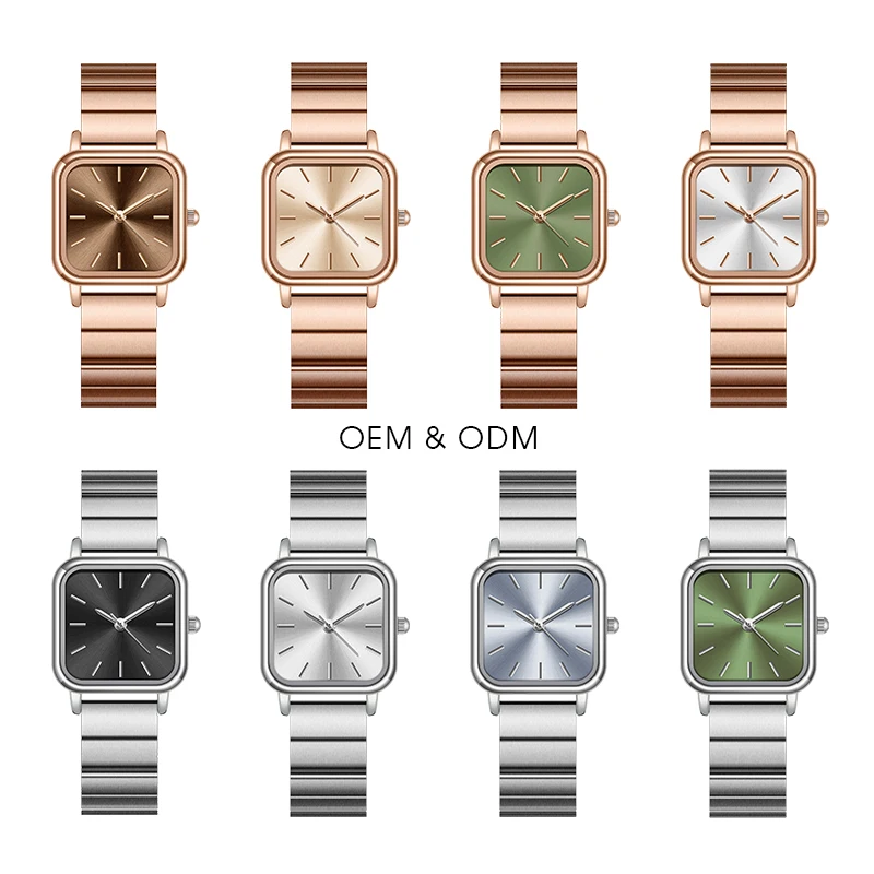 Modern Style Ladies Square Alloy Quartz Watches High End 3Bar Waterproof Women Elegant Wrist Watch