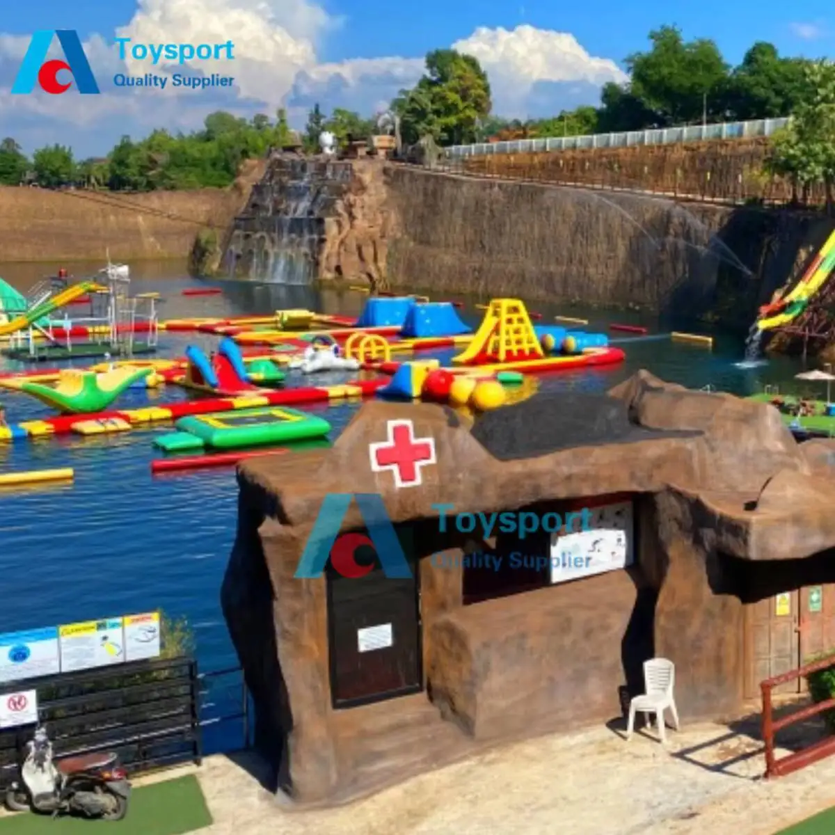 Floating Inflatable Water Park Lake Inflatable Water Games Inflatable Aqua Park