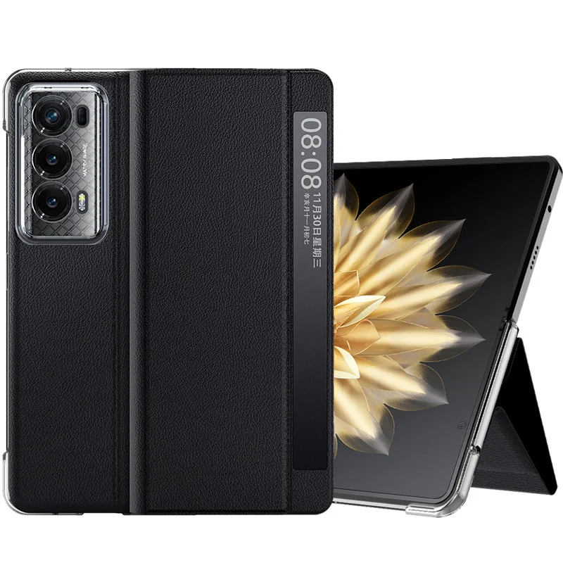 

For Honor Magic V2 Case Smart Touch View Window Flip Leather Cover for Honor Magic V2 Flip Case Kickstand Holder Funda