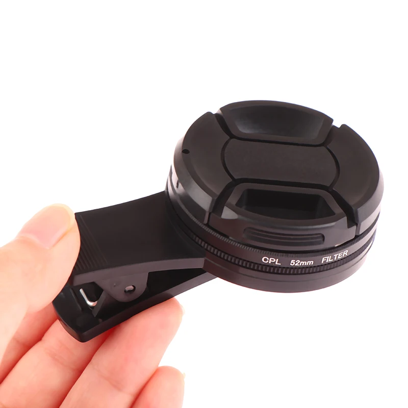 Universal With Clip Portable Professional Phone Polarizer Wide Angle Lens 37/52MM CPL Filter Circular Camera Accessories