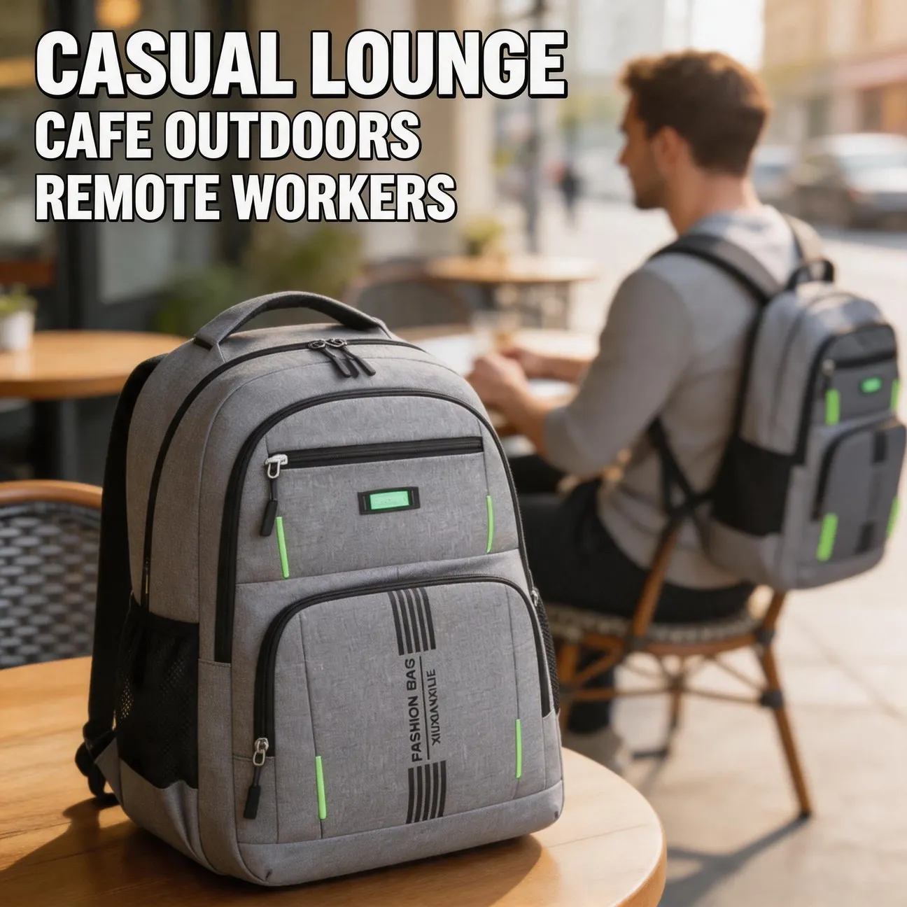 25L Simple Backpack Daily Commute Outdoor Travel Laptop Compartment Lightweight Casual Daypack