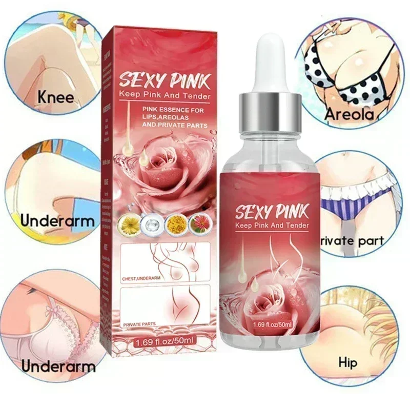 Seksowne różowe serum dla kobiet Areolas do ust części prywatne delikatne usuń intymną melaninę pielęgnacja skóry wybielające serum do ciała