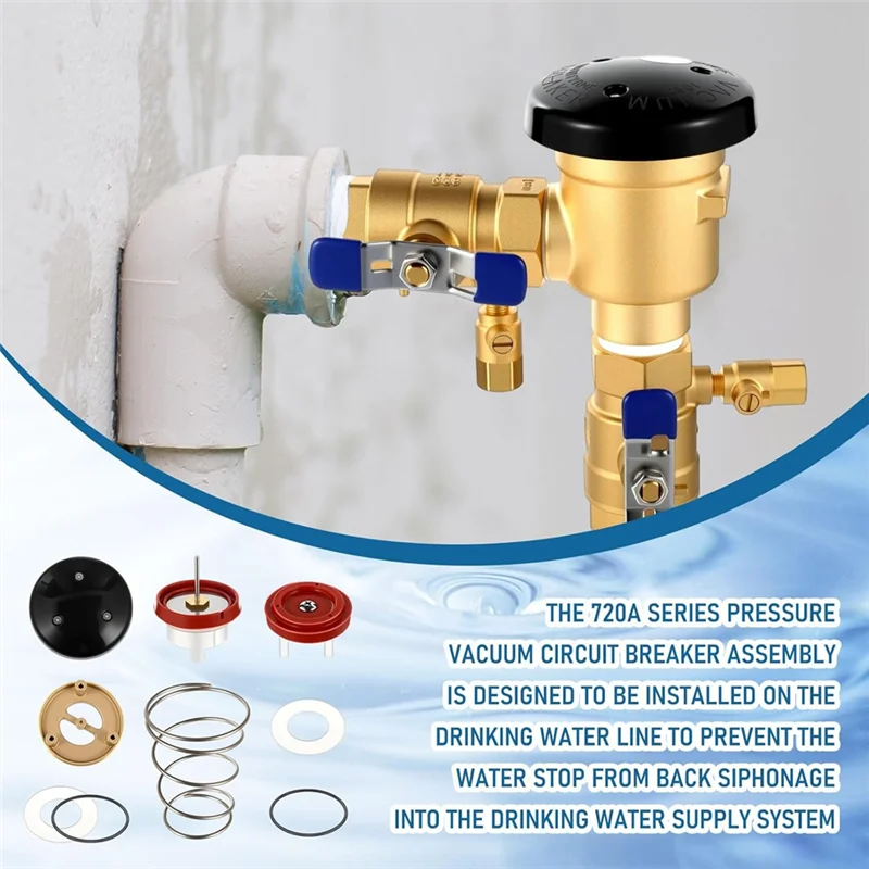 Kit di riparazione dell'interruttore a vuoto a pressione HW 720A e kit di riparazione del cofano compatibile con l'interruttore dell'aspirapolvere a pressione da 1/2”, 3/4”, e 1"