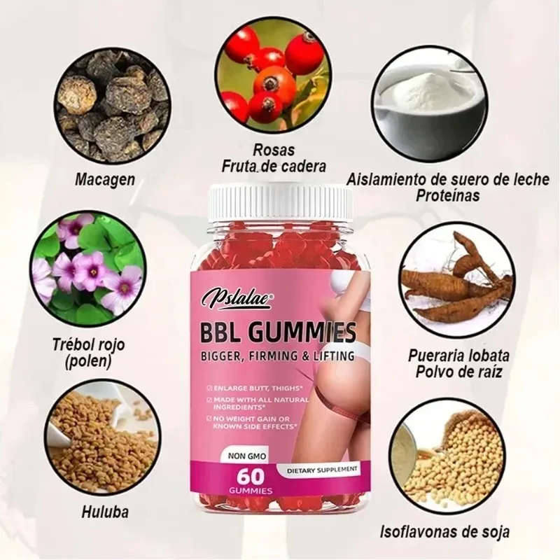 BBL Gummies - Sexy Buttock Enlargement Shaping Tightening Prevents Sagging for Bigger Butt Enhancement Create Women Curves