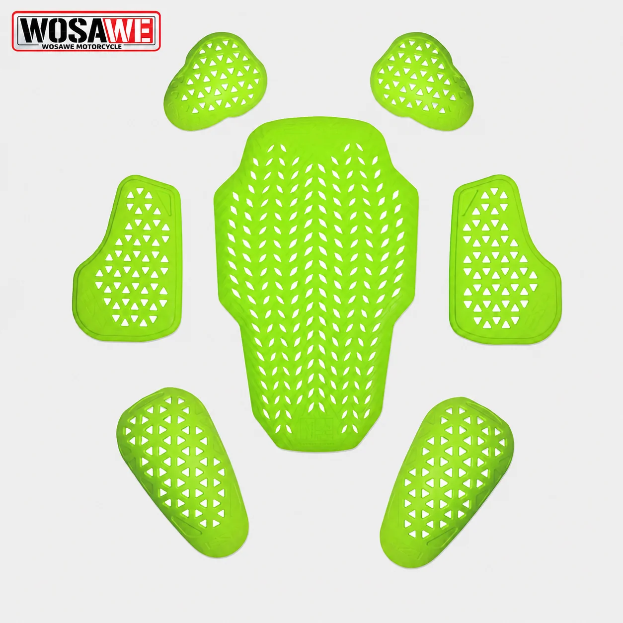 WOSAWE Motorcycle CE Protector Motorcycle Shoulder Elbow Back Protection Pad Racing Safety Insert Armor Back Protector Pad