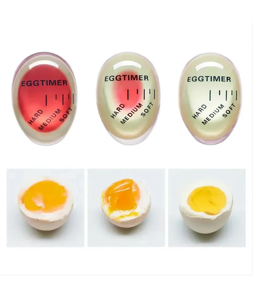 1pcs Egg Timer Boiled Egg Ripening Observer Yummy Soft Hard Egg Cooking Color Changing Creative Kitchen Utensils
