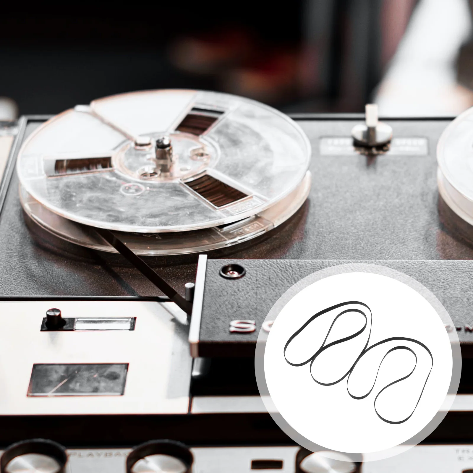 

4 Pcs Turntable Belts Replacement for Phonograph Smooth Flexible Vinyl Record Player Belt High Wear Resistance Uniform Thickness