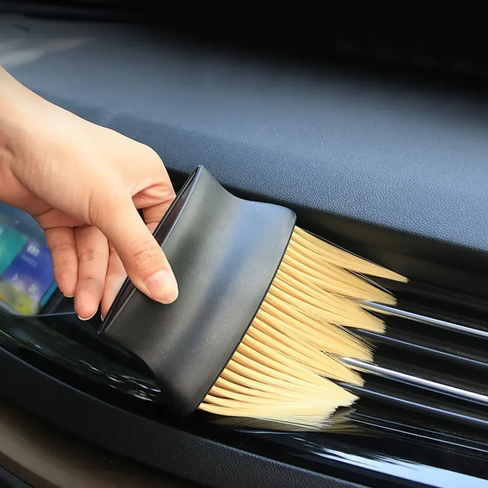 

1x Soft Nylon Car Air Conditioner Cleaner Brush Air Outlet Cleaning Brush Dust Car Detailing Auto Detailing Cleaning Brush Tools