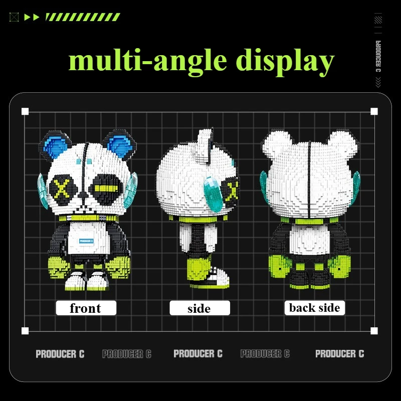 SEMBO BLOCK Panda parassitario Building Block Modello di assemblaggio Ragazzi e ragazze Puzzle fai da te Giocattoli Decorazioni per la casa creative Giocattoli regalo di compleanno