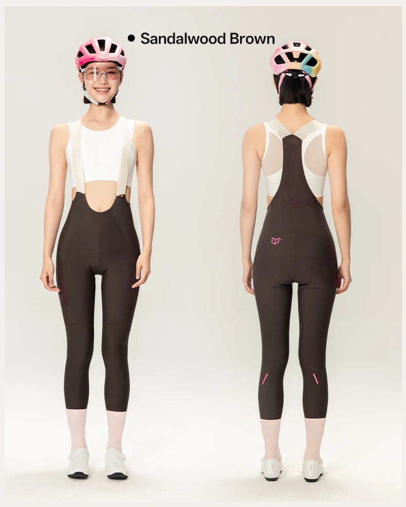 LAMEDA New Women Spring Summer Bib Long Pants with Double Elastic Interface Pad Road Bike Cycling Trousers with Breathable Mesh