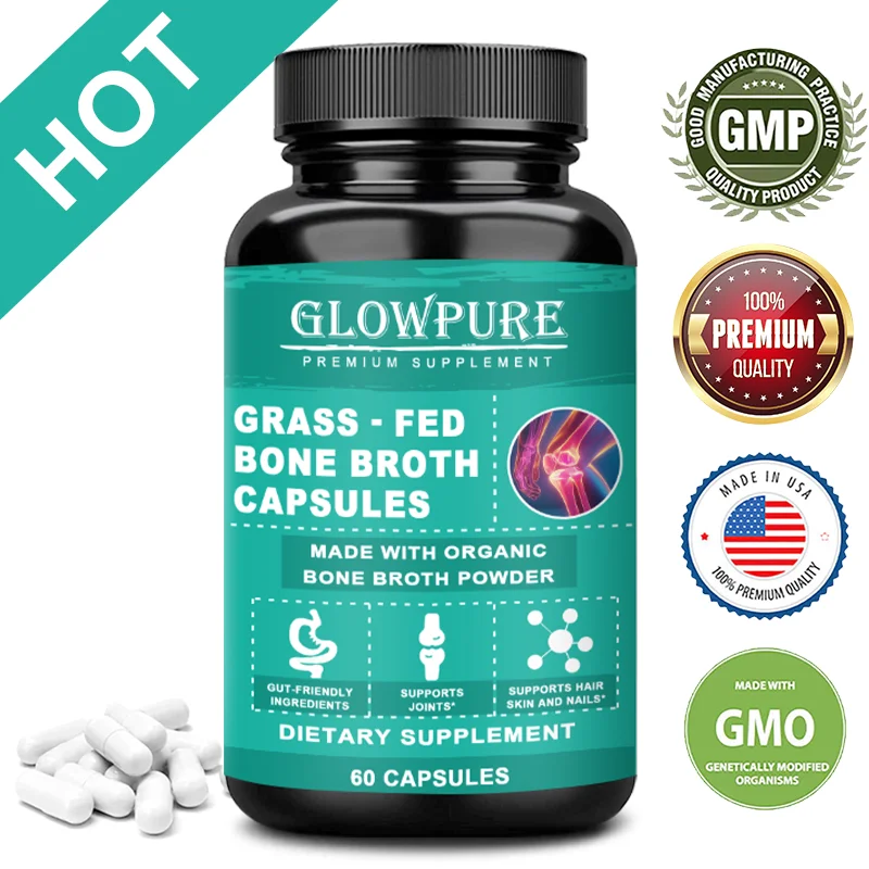 

Collagen Capsules for Antioxidant Skin, Hair, Joints, Calcium Absorption, Digestive Immune System Health Supplement