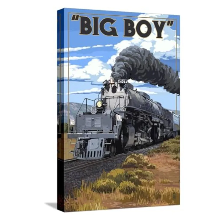 

Печать на натянутом холсте Big Boy Steam Engine 4014 от Lantern Press, 12 x 18 дюймов
