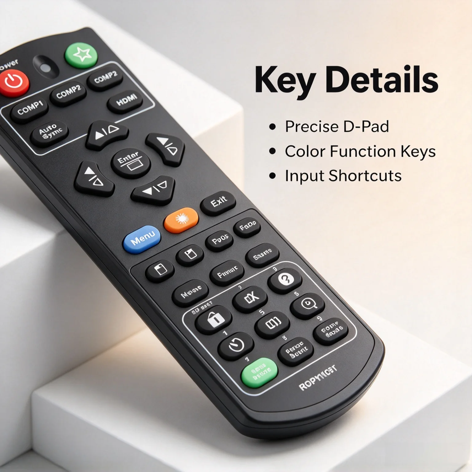 RCP01061 Replacement Remote Control for ViewSonic Tiger DLP Projector, Compatible with XY7080 PJD5151 VS15871, No Programming Re