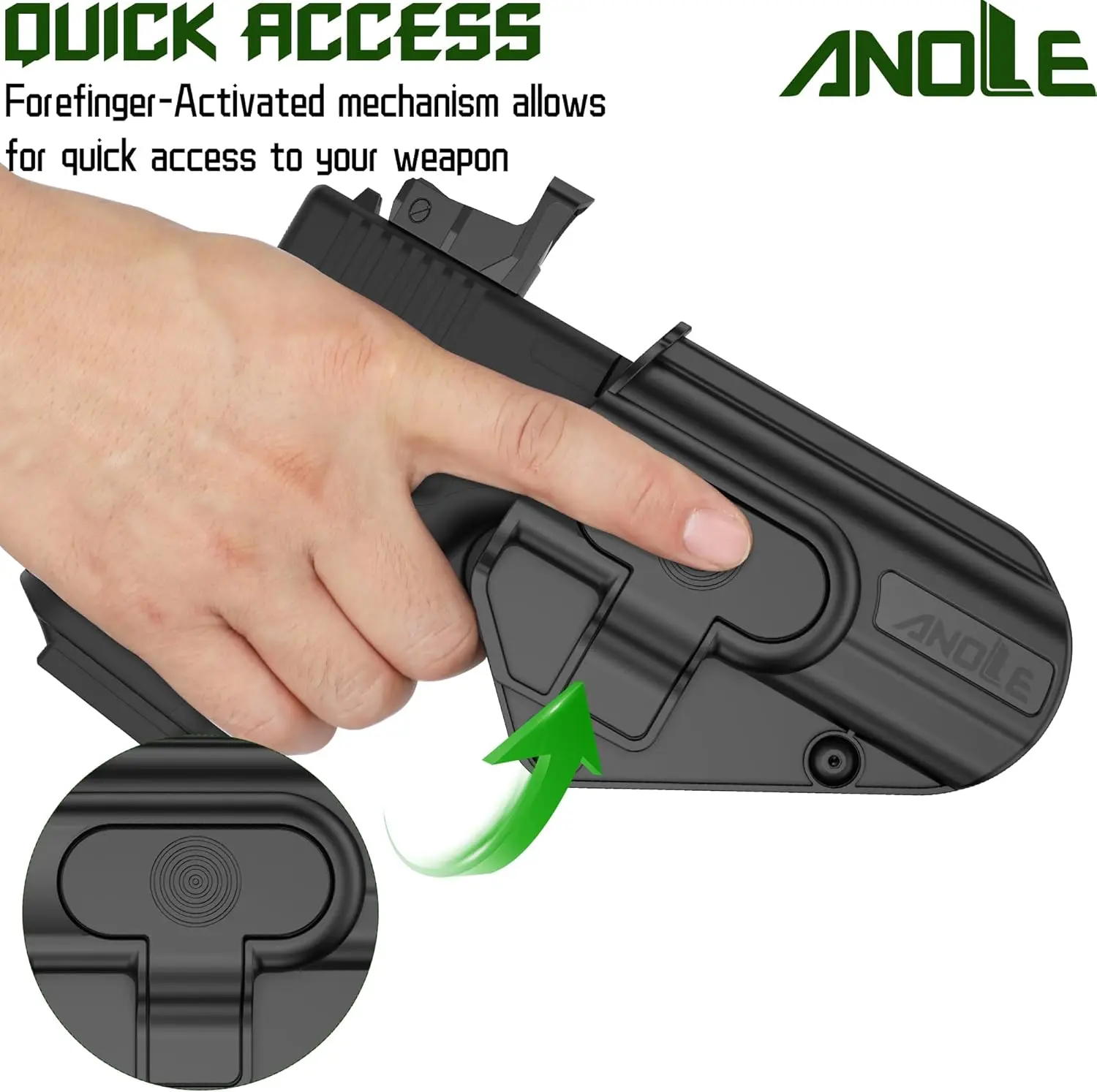 الحافظة التكتيكية OWB لـ Ruger 9، Taurus GX4، Hellcat Pro، Sig P365 XL، S&W M&P Shield EZ، SCCY Cpx، Glock 17 19 26 27 42 43 48 MOS #4