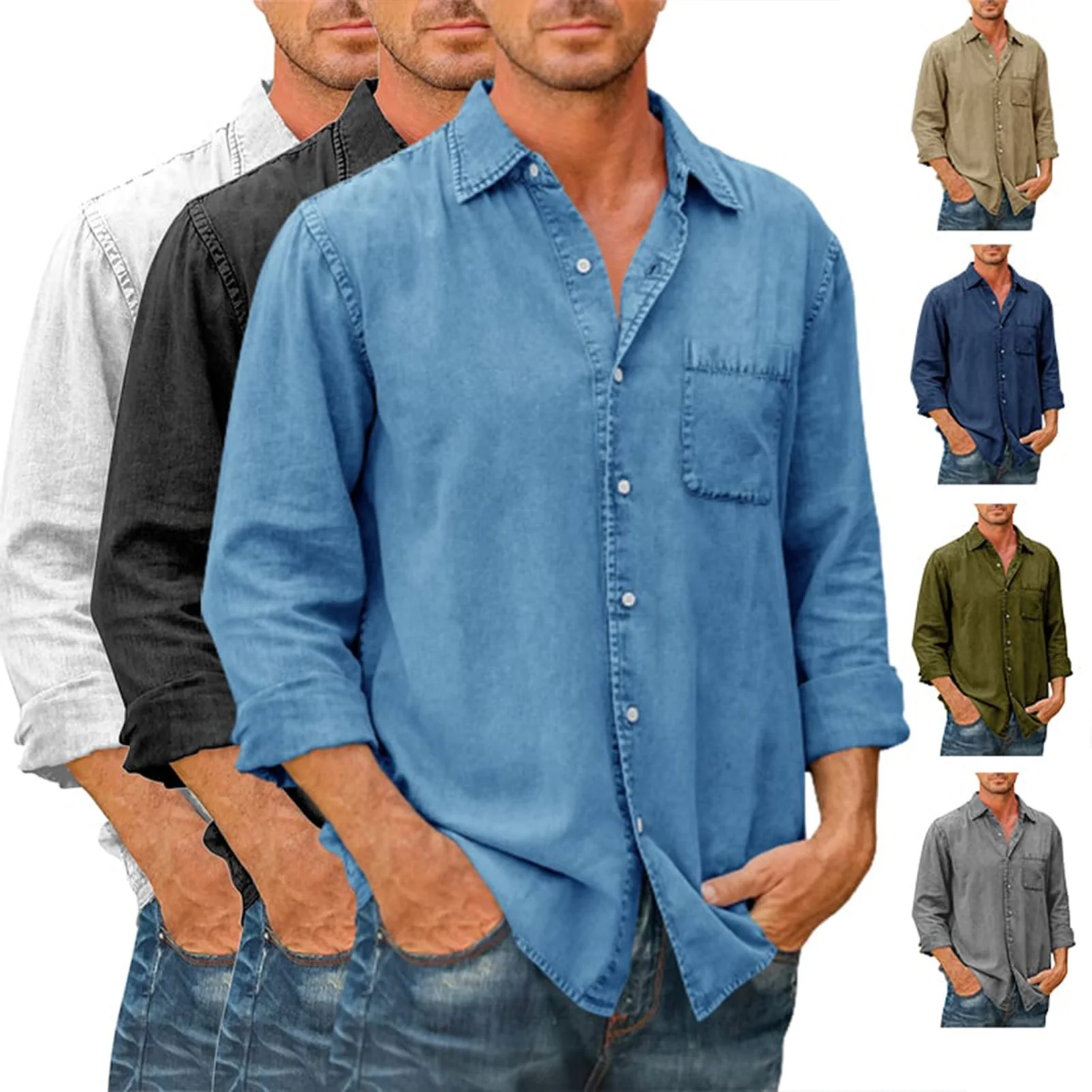 Men Casual Loose Shirts Comfortable and Charming Top Gift for Man Father Lover