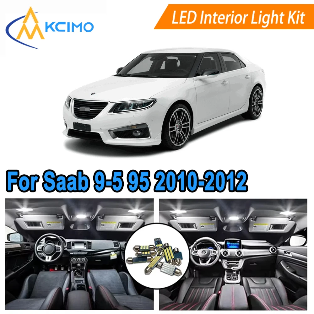 

High-Quality LED Interior Lights For Saab 9-5 95 YS3E Sedan Wagon (2010-2012) Models (White/Blue) Reading Lamp Bulbs