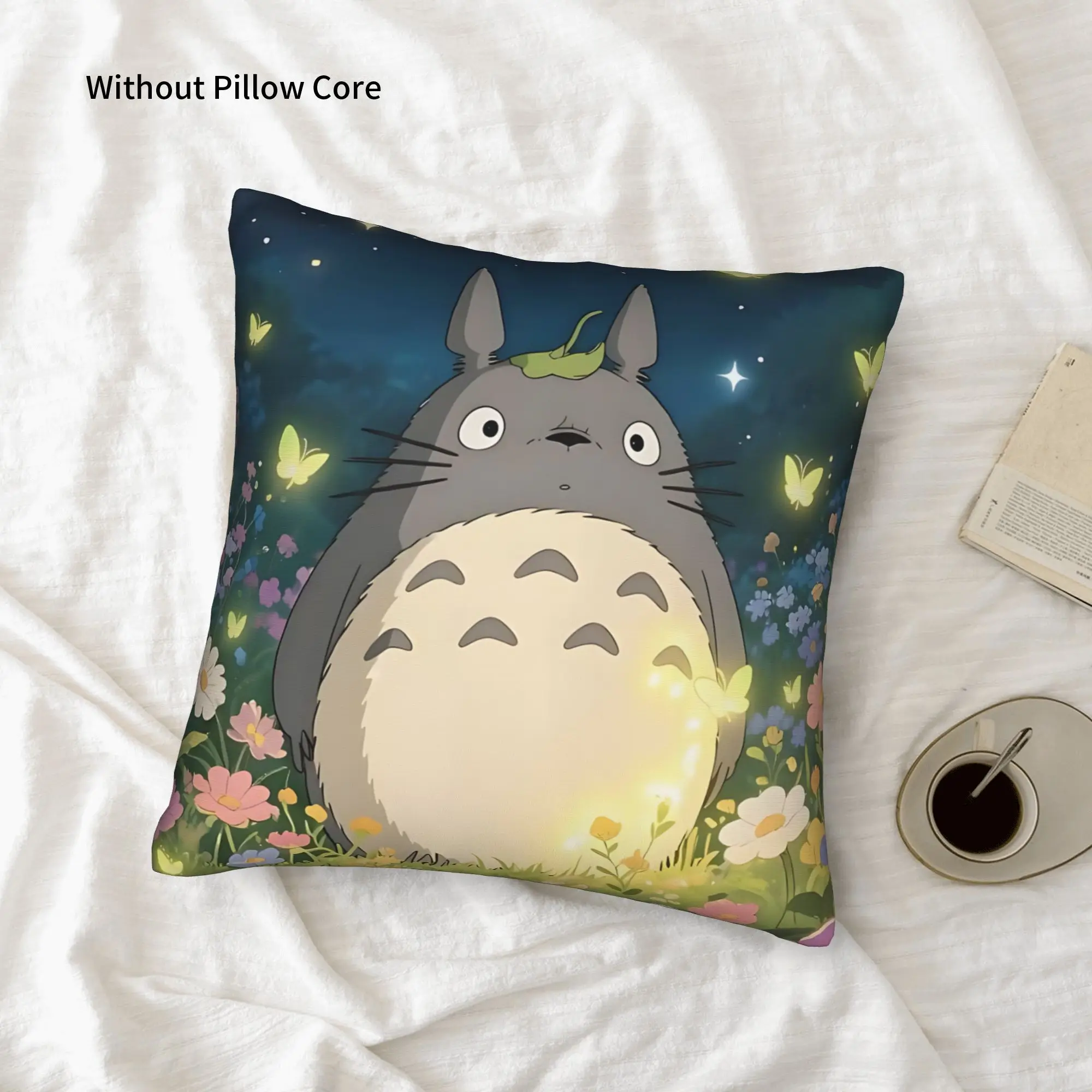 1PC My Neighbor Totoros Pillow Case Double-Sided Printing  Sofa Cushion Bedroom Bedside Pillow