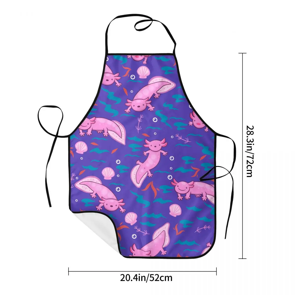 Aangepaste Unisex schattige Salamander dier Axolotls Bib schort volwassen vrouwen mannen chef-kok Tablier keuken voor keuken koken tuinieren