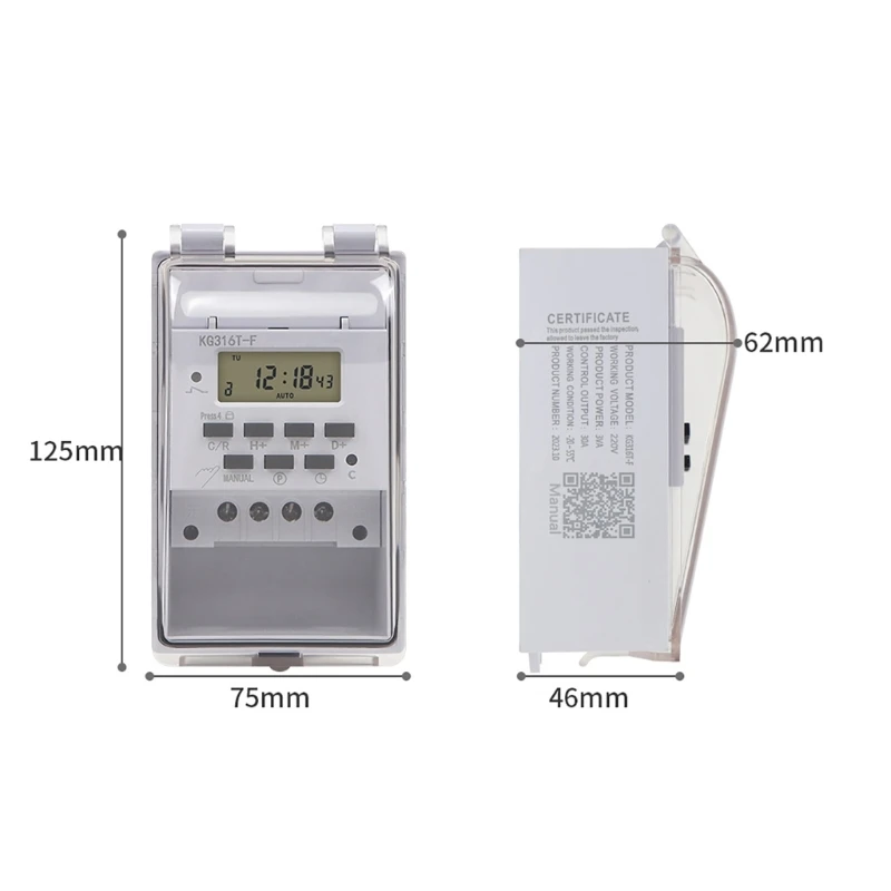 In Wall Switches Gang Countdowns Programmable Timer Auto Bathroom Fan LED Lamp Dropship