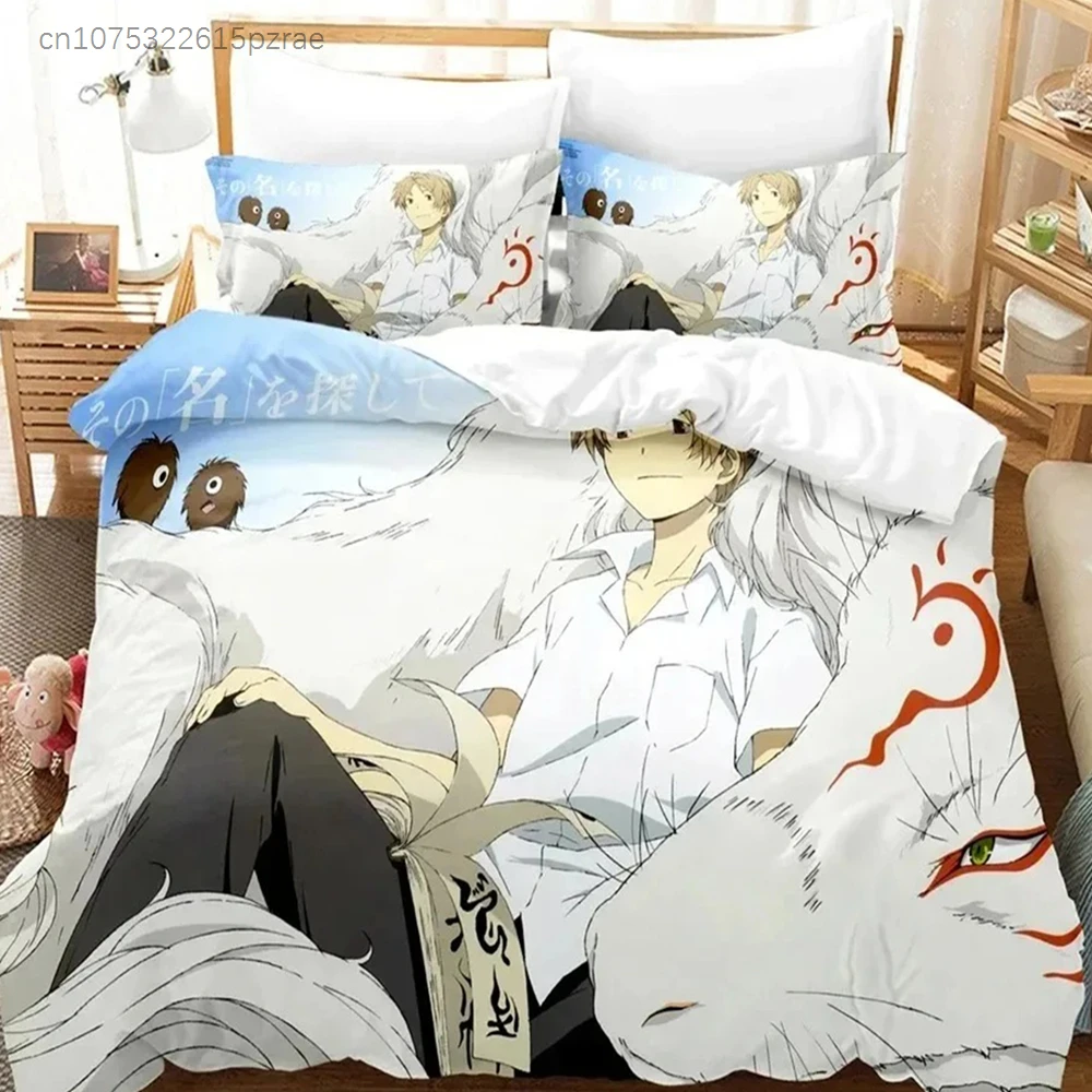 Natsume's Book Of Friends Anime Bedding Set Bedroom Soft Modern Bedspreads Comefortable Duvet Cover Quilt Cover And Pillowcase