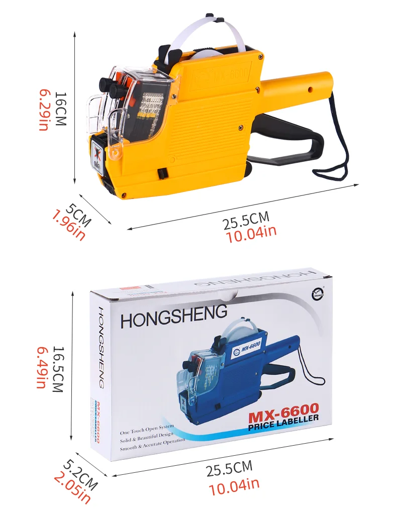 1pc MX-6600 10-stellige zweizeilige Etikett ierer Preis schild Pistole Etikett 2 Linie geeignet für Einzelhandel geschäfte Preis schild Display-Tool – Detail 3