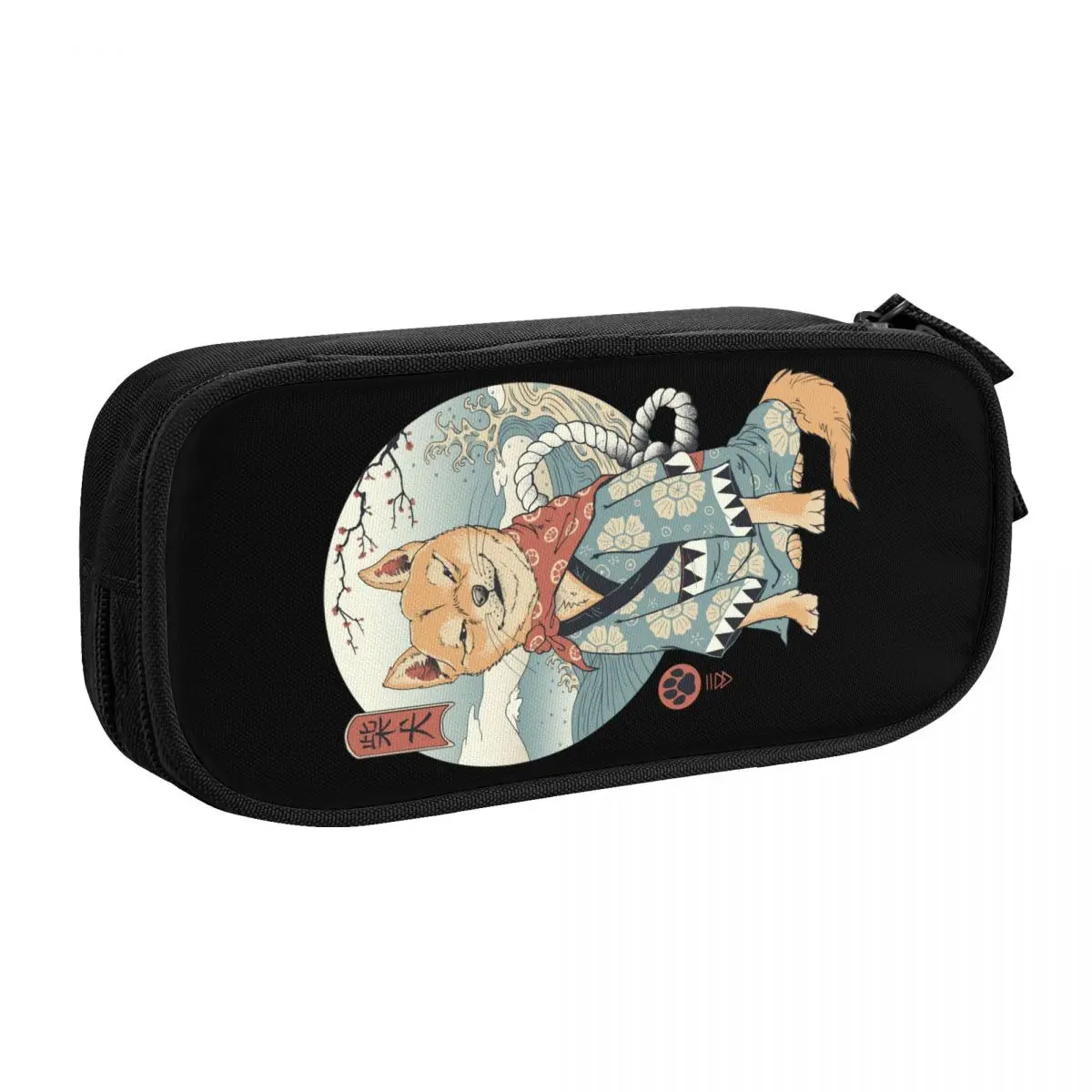 Custom Cute Retro Classic Shiba Inu Dog Pencil Case for Japanese Pet Animal Large Storage Pen Bag Box School Accessories