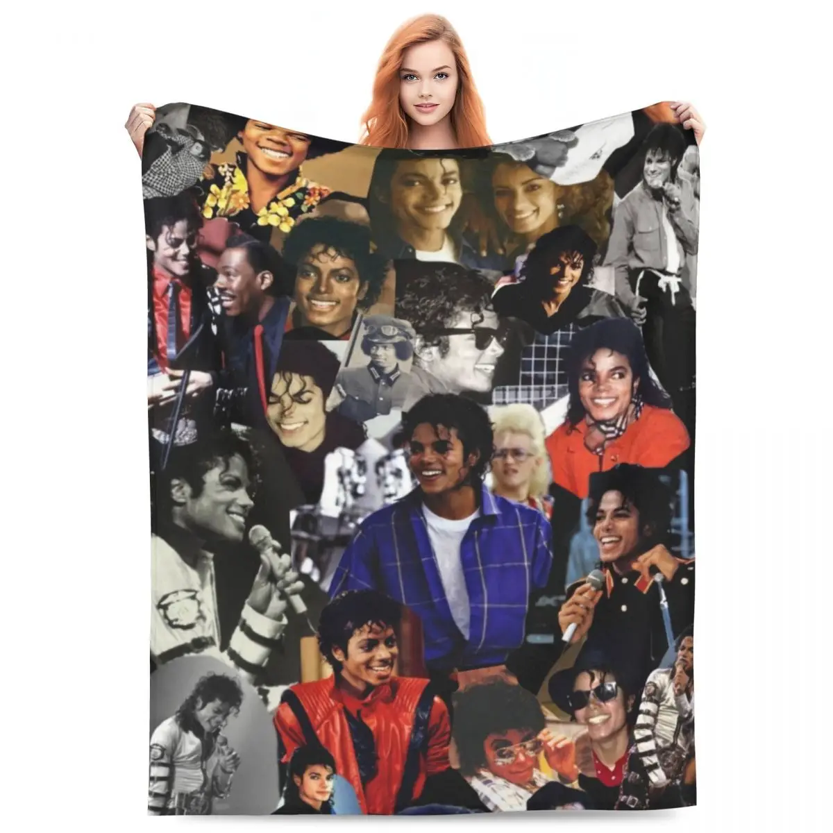 MJ M-Michaels Dancer Photo Super Soft Blanket J-Jacksons Camping Bedding Throws Funny Custom Flannel Bedspread Sofa Bed Cover