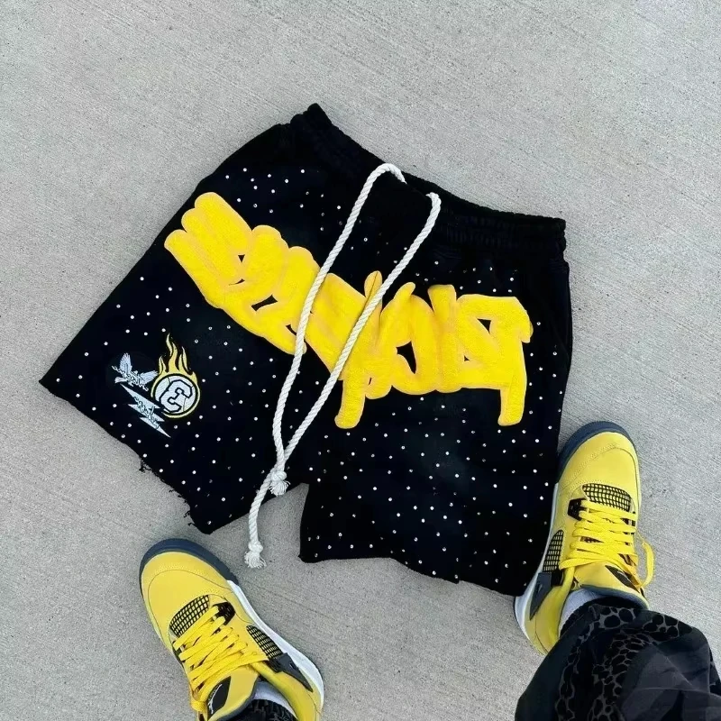 2026 Y2K Harajuku Men's Shorts Letter-printed Sweatpants Fashion Quick-drying Shorts Street Hip Hop Breat