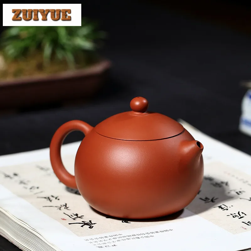 250ml High-end Yixing Purple Clay Teapots Handmade Xishi Pot Raw Ore Zhu Mud Tea Brewing Kettle Chinese Zisha Tea Set Collection