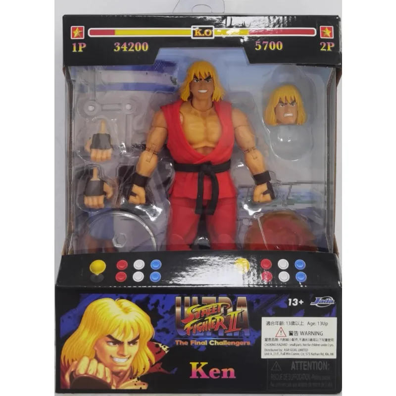 

JADA Street Fighter Whirlwind Fighting King Little Red Ken Фигурка Модель в подарок для вашего парня