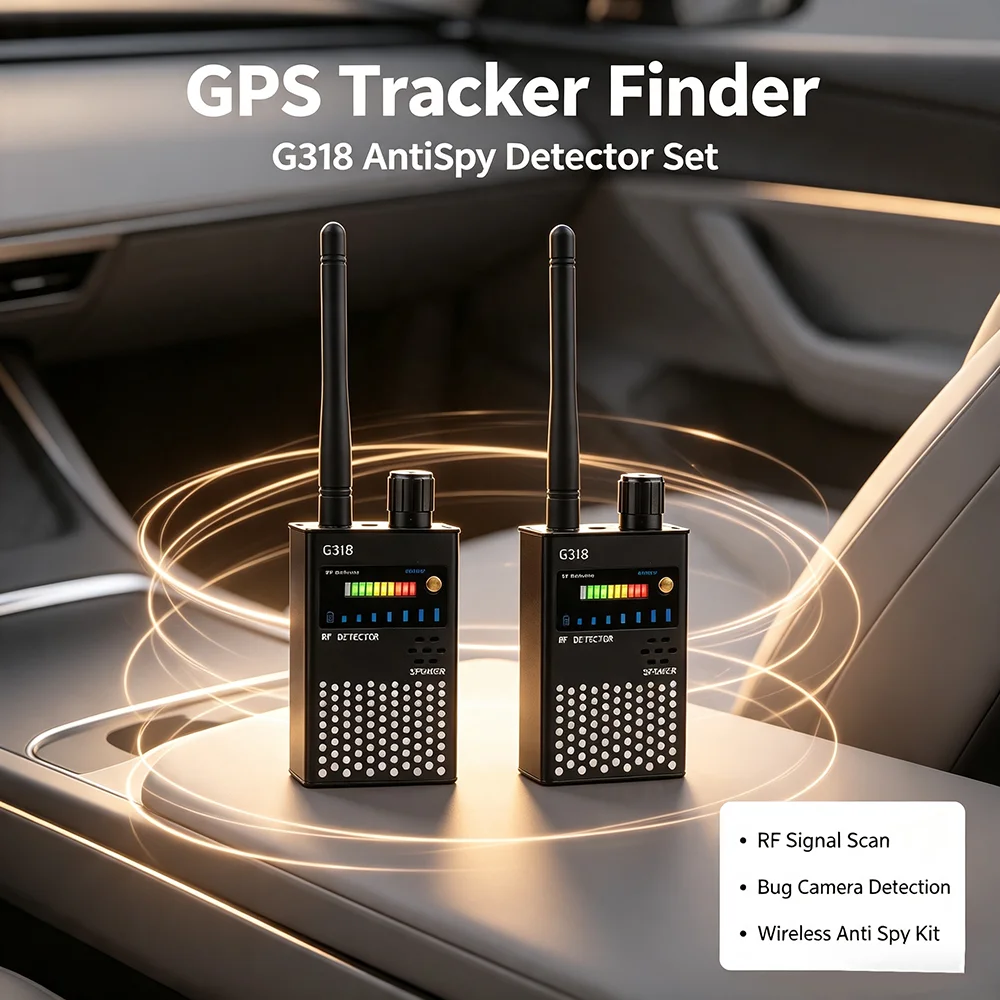 プロ仕様のポータブルg318-g618wアンチスパイワイヤレスrf信号検出器、wifi盗聴器発見器、隠しカメラスキャナー、gps追跡装置検出器