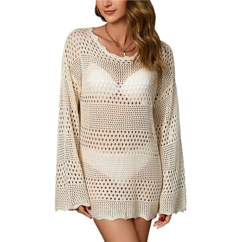 

Женский купальник CYL: вязаное пляжное платье-накидка из сетки для отпуска