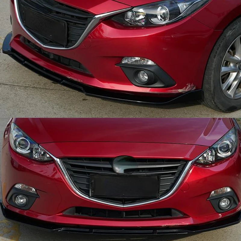 Axela Car Front Bumper Lip Splitter Lower Diffuser Guard Spoiler Body Kit Trim For Mazda 3 Axela 2014 2015 2016 2017 2018