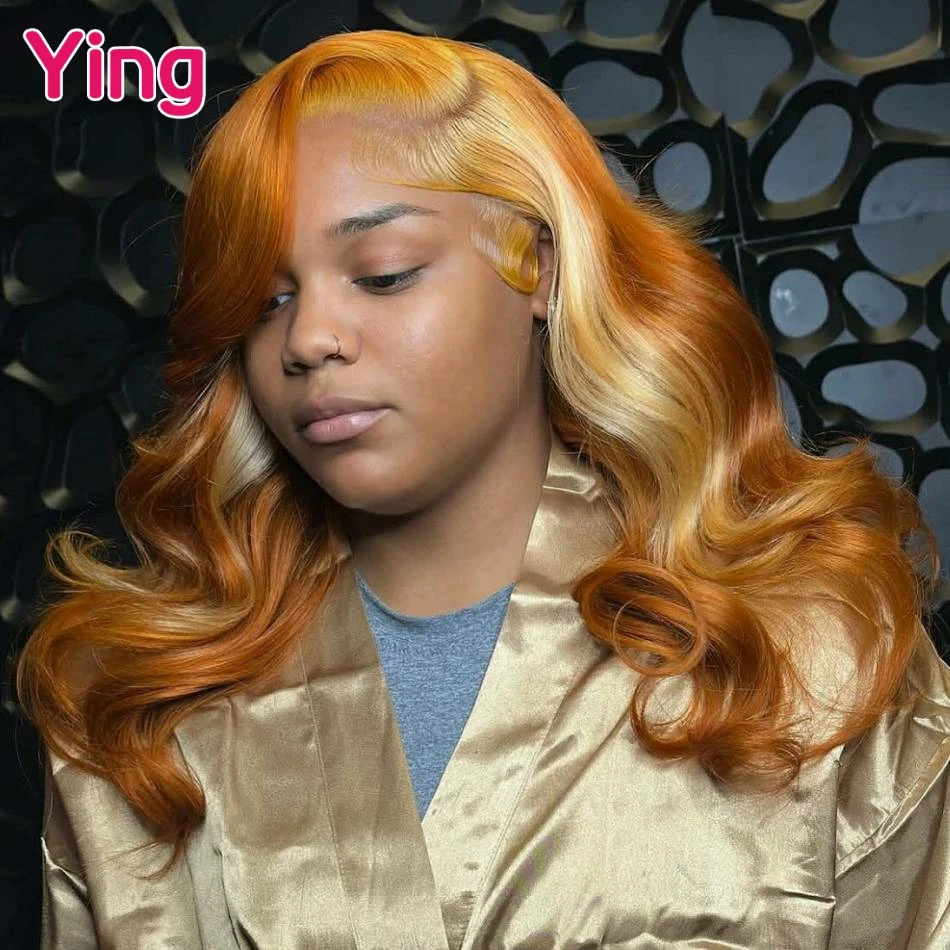 

36Inch Body Wave Wigs Human Hair Highlight Brown Coffee 13x4 13x6 Lace Frontal Wig For Women Blonde Colored 5x5 Lace Closure Wig