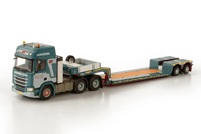 Alloy Model Toy Gift WSI 1:50 Scale SCA-NIA 6X4 Tractor,Euro Low Board Trailer Transport Truck Vehicle Diecast Toy Model 01-3638