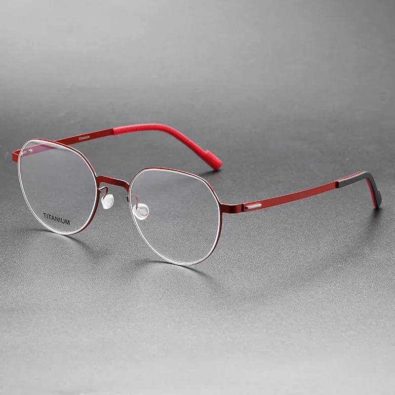 Denmark Titanium Eyeglasses For Men Eyewear No Screw Unique Deometry Lightweight Glasses Prescription Frame 8008 Spectacle