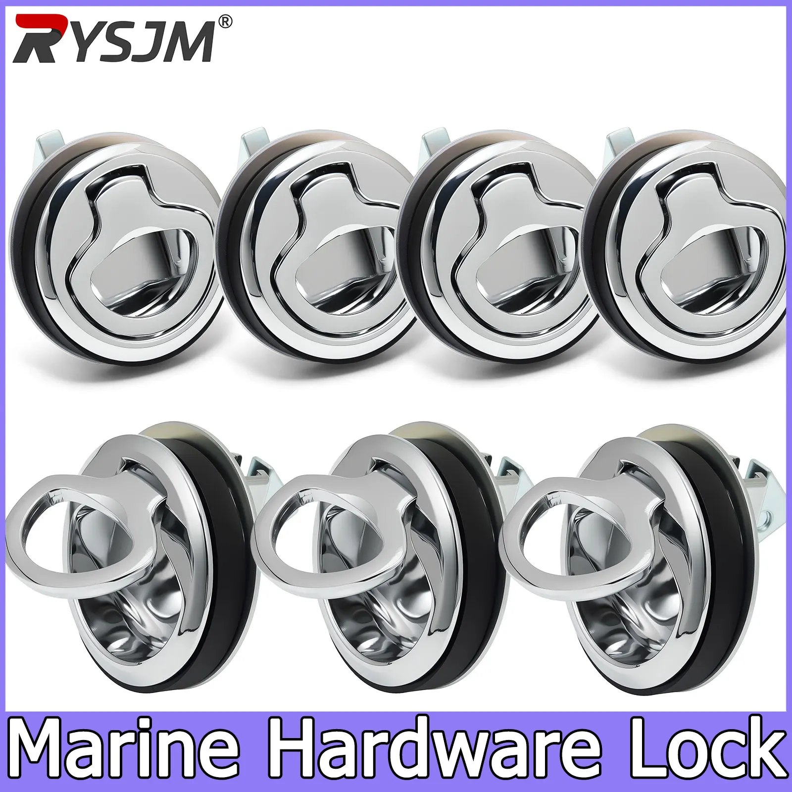 1-20pcs Marine Hardware Lock Boat Deck Hatches Flush Pull Slam Latch Mount Latch Lift For RV Yacht Marine Deck Hatches Locking