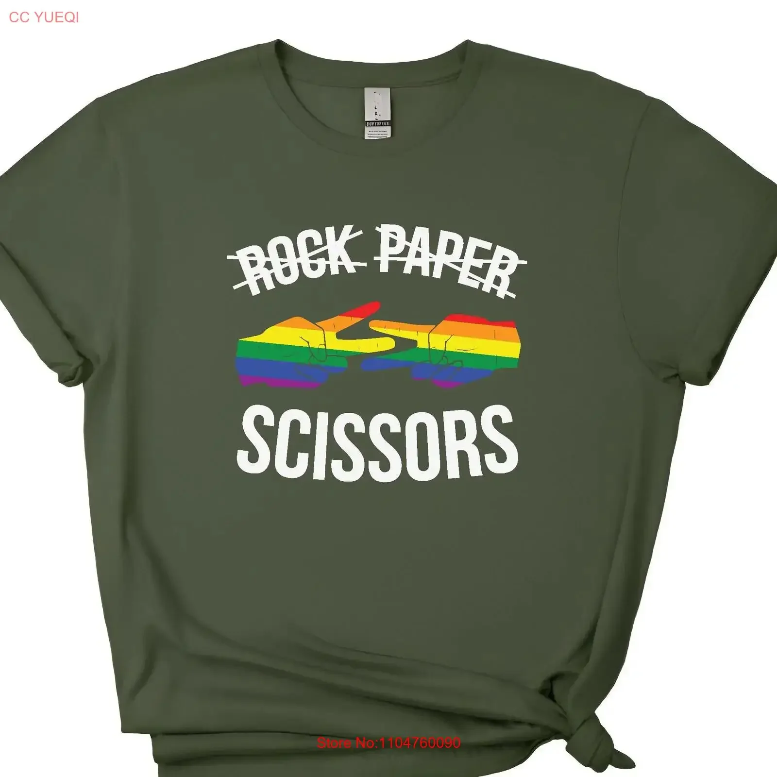 Rock Paper Scissors LGBTQ T shirt Lesbian Pride Equal Rights Month Sweater vintage Washed Casual Stylish Comfortable streetwear