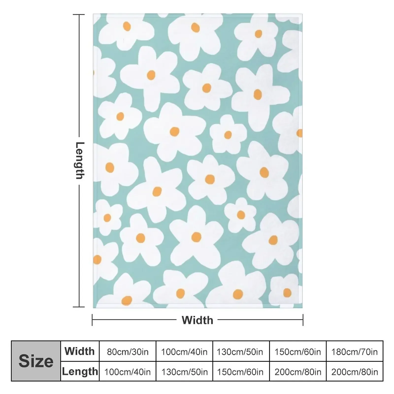 Ditsy Bloom - teal Throw Blanket Decorative Sofa Bed covers Heavy christmas gifts Blankets