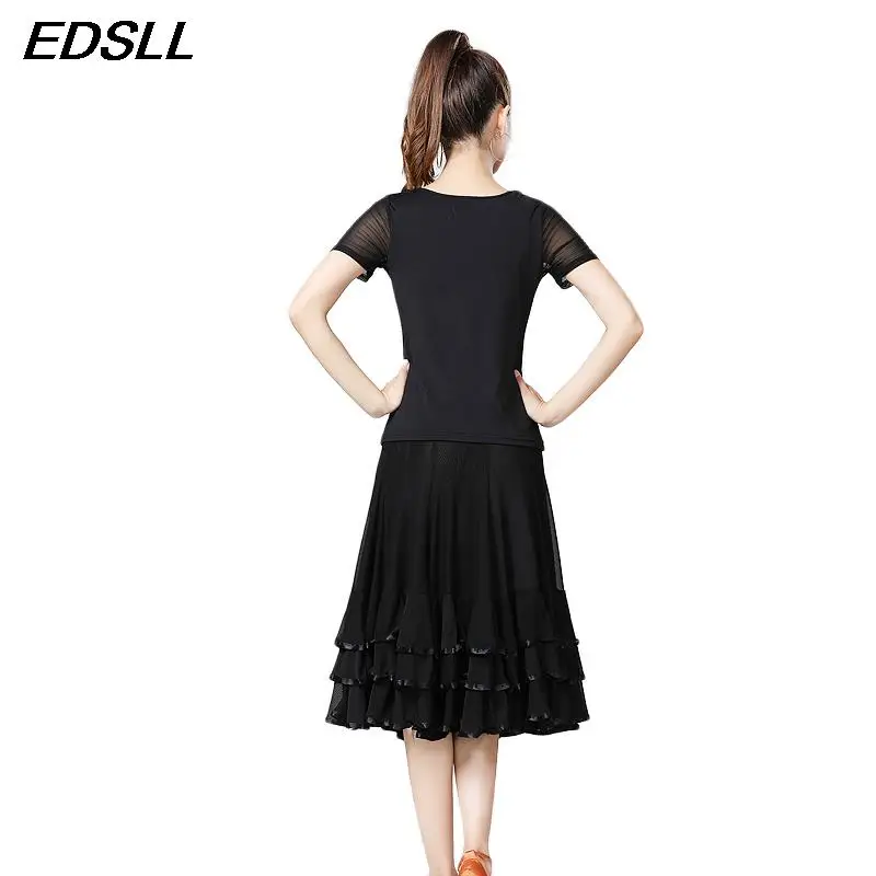 Latin Dance Erwachsene Tanz Praxis Kostüm Frauen Walzer Tango Modern Dance Training Anzug Großen Rock Dance Performance Kostüm