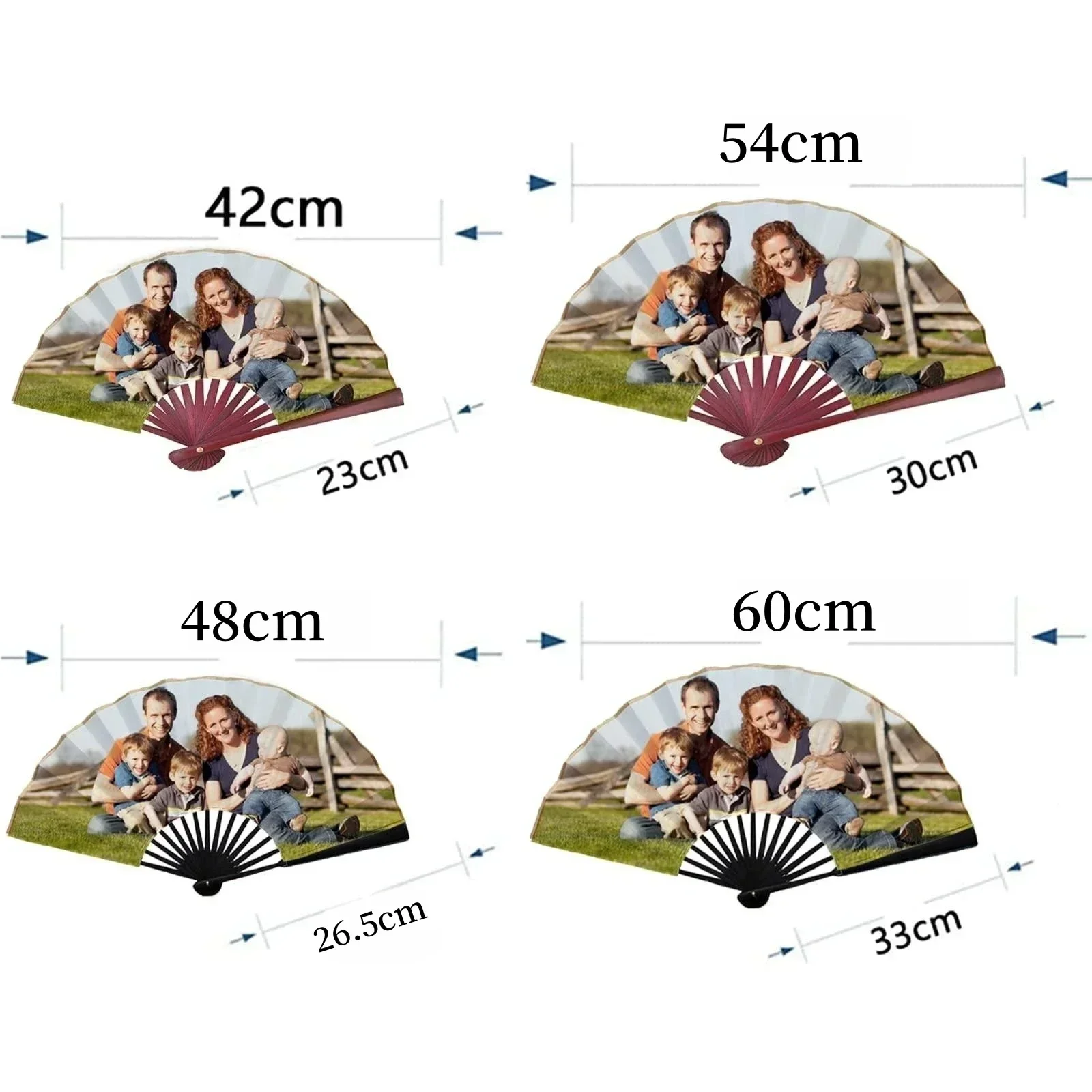 Custom Folding Fan Personalized Handheld Folding Fans with Bamboo Frames Vintage Style for Dancing Cosplay Wedding Party Props