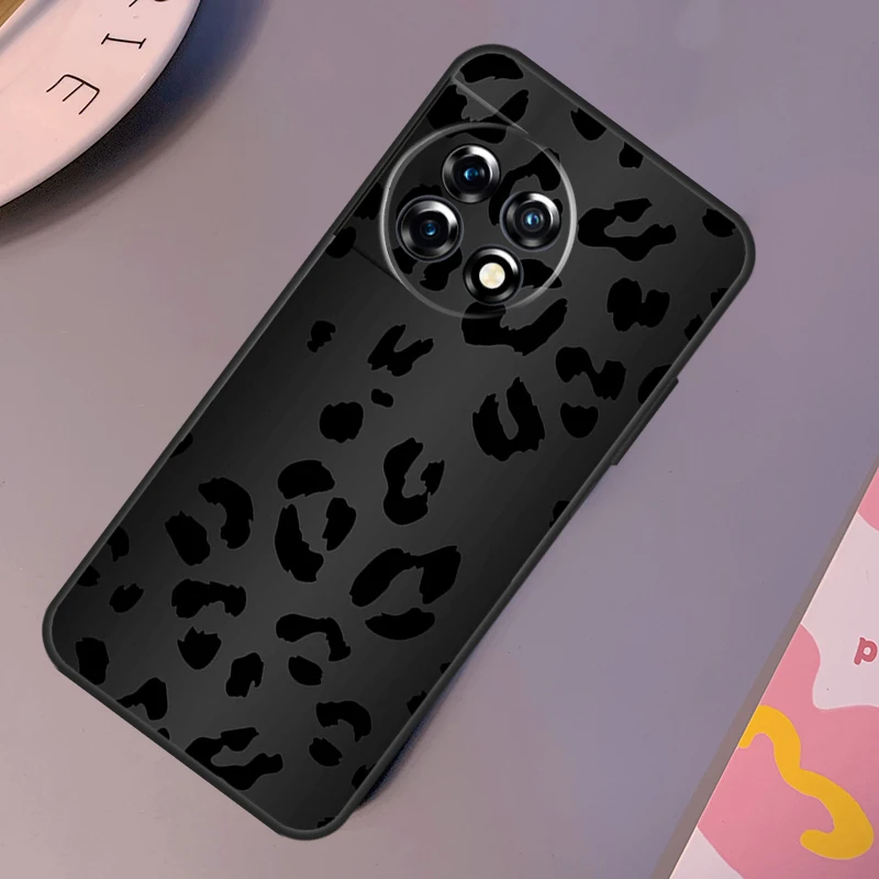 Leopard Print Black Cheetah Pattern Case For OnePlus 12R 10T 10R 9RT 9 10 Pro OnePlus 12 11 Nord 3 2T CE 2 Lite N20 N10 Cover