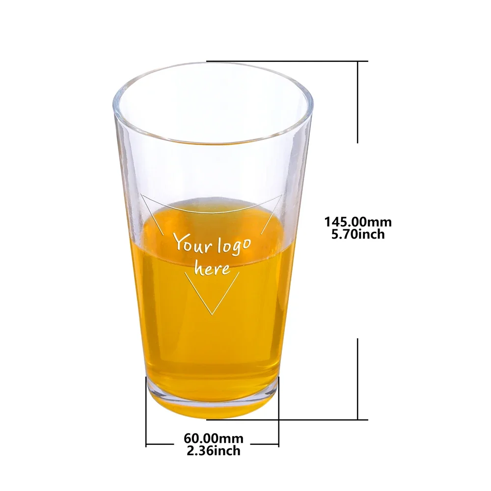 Custom Logo Beer Glass Design Your Logo  Personalized Text Laser Engraving  Wedding Favors Corporate Gifts Birthdays Parties