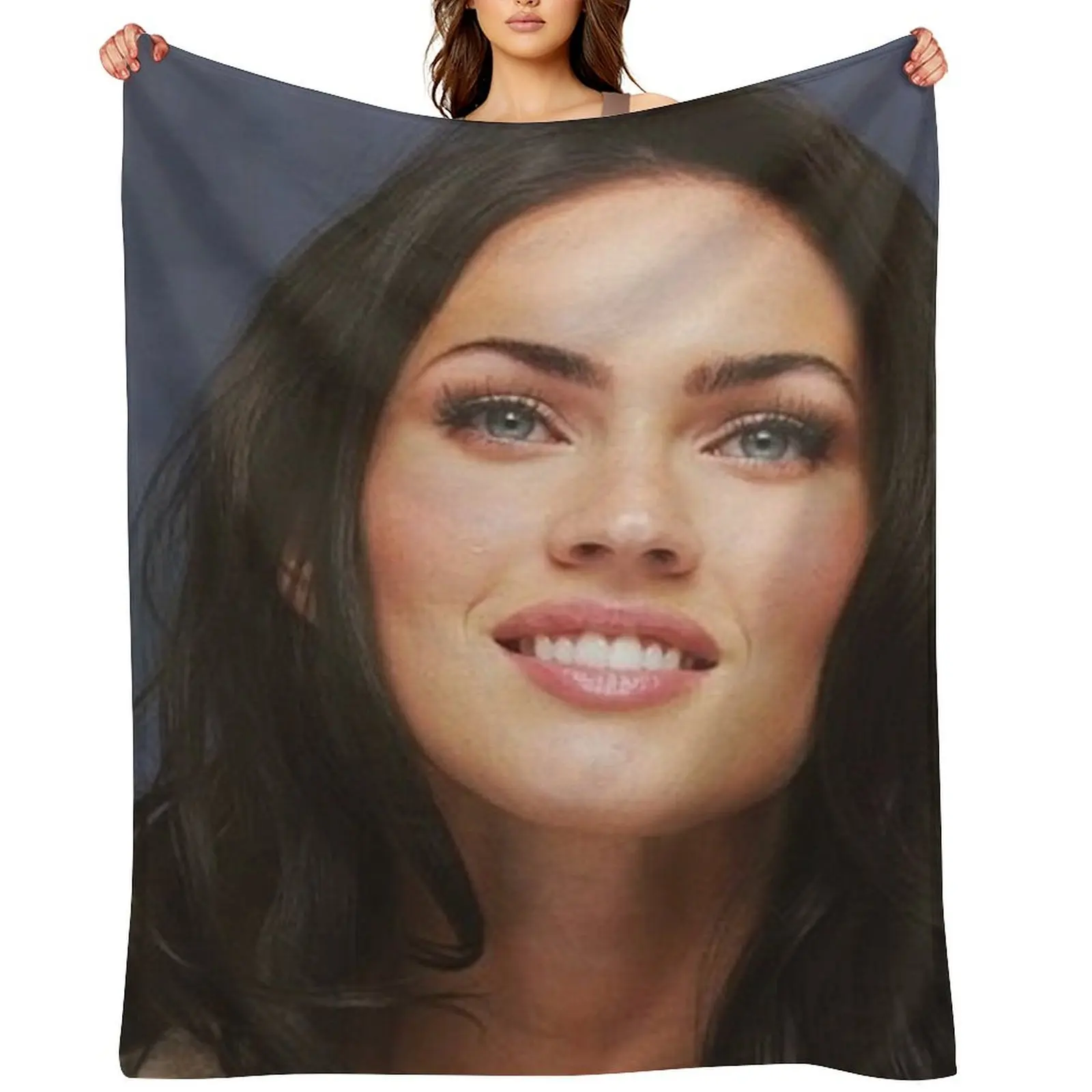 

megan fox Throw Blanket Sofa Decorative Beds Flannel for babies Blankets