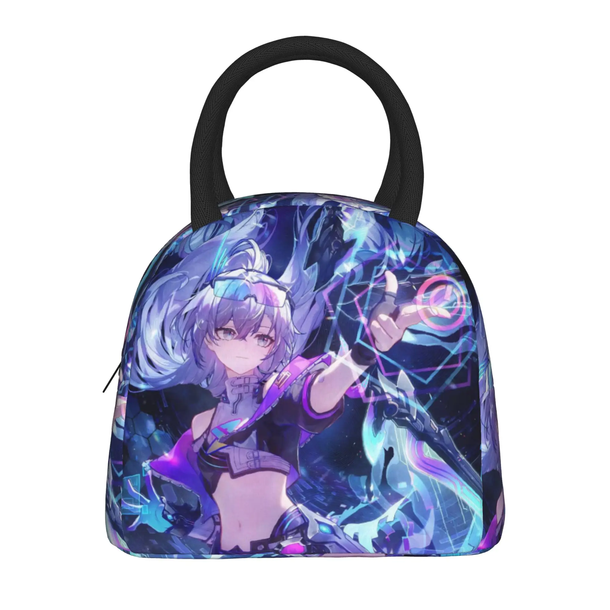Honkai Star Rail Insulated Lunch Bags for Men Women  Food Bag Portable Cooler Thermal Bento Box For School Office