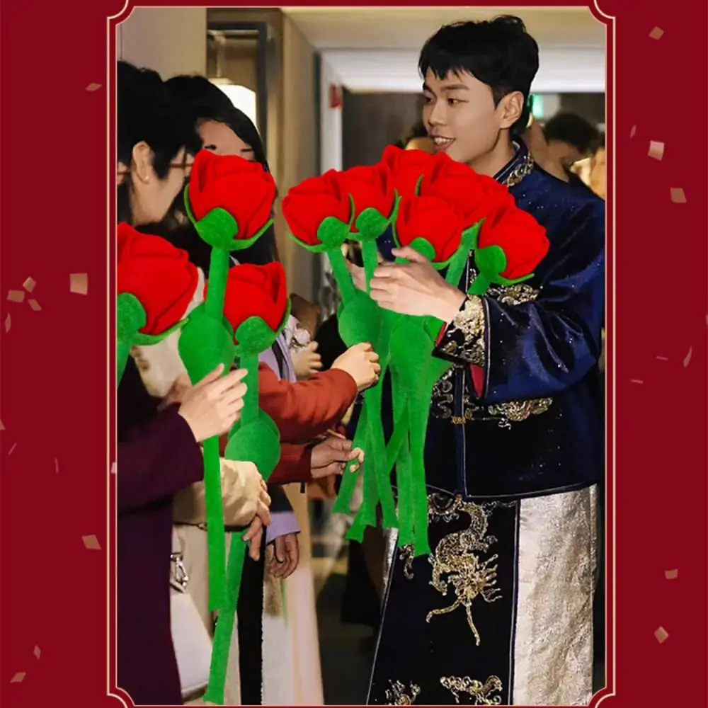 2 Stuks Romantische Stof Roos Boeketten 35/45/65 Cm Buigbare Stengels Zachte Multifunctionele Prachtige Kunstmatige Rose bloemen