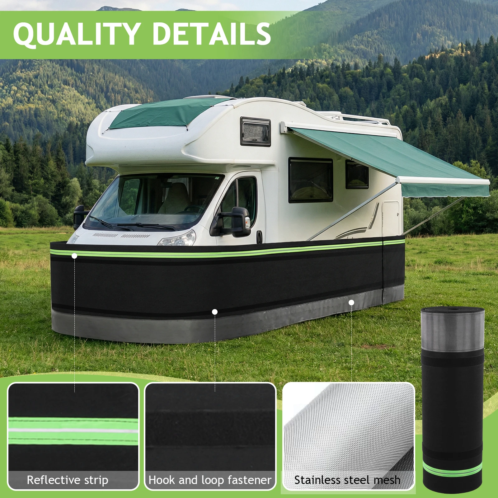 

Поддон для мобильного дома с колесами, 3.1x65.6 футов, с нижней железной сеткой, для сада и улицы, простая установка